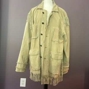 Men’s Scully Suede Leather Fringed Jacket